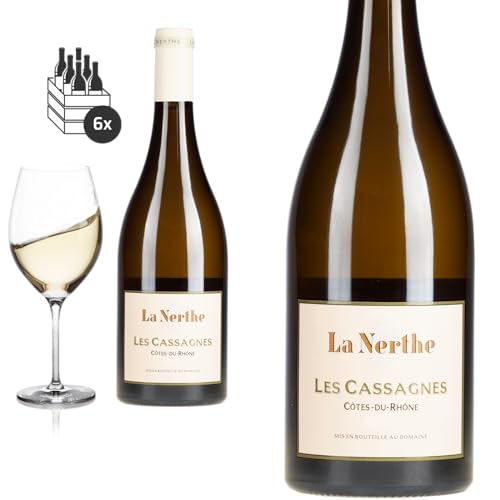 6er Karton 2023 Côtes du Rhône blanc les Cassagnes von la Nerthe - Weißwein von Baron-Fuente