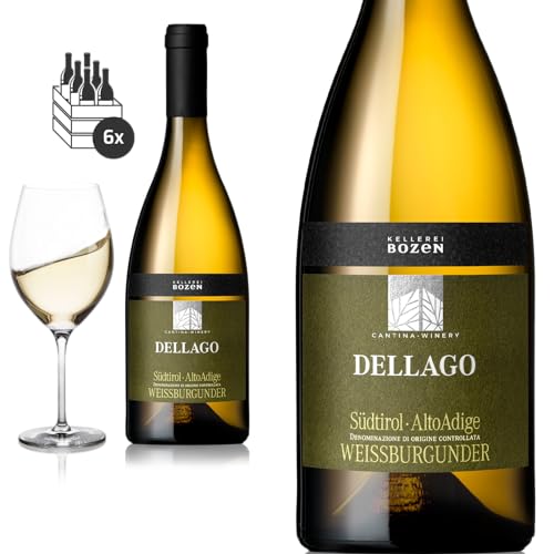 6er Karton 2023 Dellago Weißburgunder DOC Südtirol von Kellerei Bozen/Gries - Weißwein von Baron-Fuente