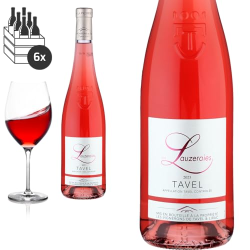 6er Karton 2023 TAVEL Rosé Les Lauzeraies von Vignerons de Tavel - Roséwein von Baron-Fuente