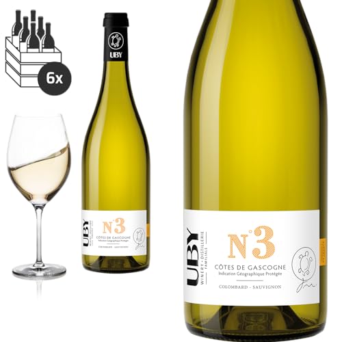 6er Karton 2023 Uby N° 3 Colombard - Sauvignon von Domaine d'Uby - Weißwein von Baron-Fuente