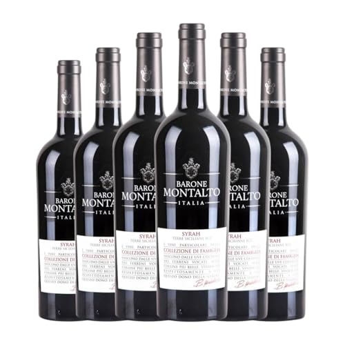 Barone Montalto Collezione Famiglia Syrah Terre Siciliane 75 cl Rotwein (Karton mit 6 Flaschen von 75 cl) von Barone Montalto