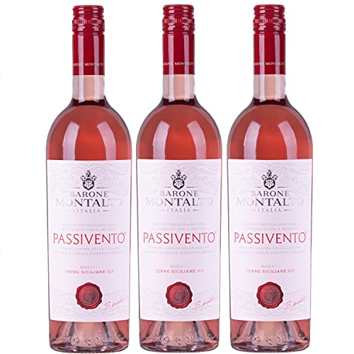 Barone Montalto Passivento Rosato Terre Siciliane IGT Roséwein Wein halbtrocken (3 Flaschen) von Barone Montalto