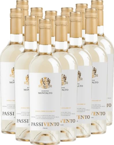 Passivento Bianco Terre Siciliane IGT Barone Montalto Weißwein 12 x 0,75l VINELLO - 12 x Weinpaket inkl. kostenlosem VINELLO.weinausgießer von Barone Montalto