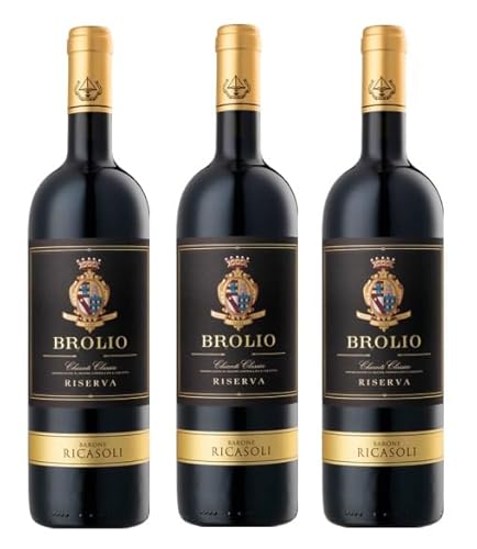 3x 0,75l - 2021er - Barone Ricasoli - Brolio - Chianti Classico Riserva D.O.C.G. - Toscana - Italien - Rotwein trocken von Barone Ricasoli