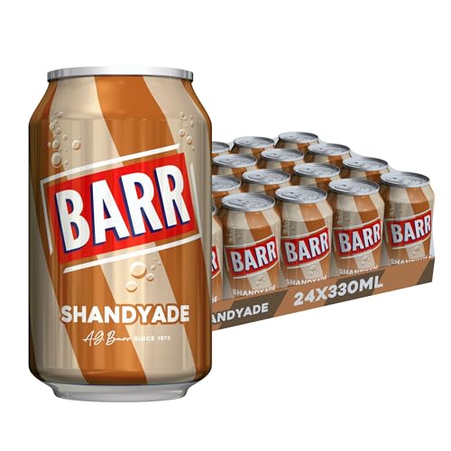 BARR Shandyade | 24 x 330 ml Dosen | Ein sprudelndes Getränk für jedermann | Fizzing mit Geschmack von Barr