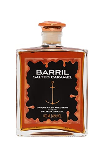 Barril Rum | Barril Salted Caramel Cask Aged Rum | 500 ml | Süß-salzige Aromen von Sahnekaramell und Premium-Meersalz | In Bourbon-Eichenfässern gereift | 42% Vol. von Barril Rum