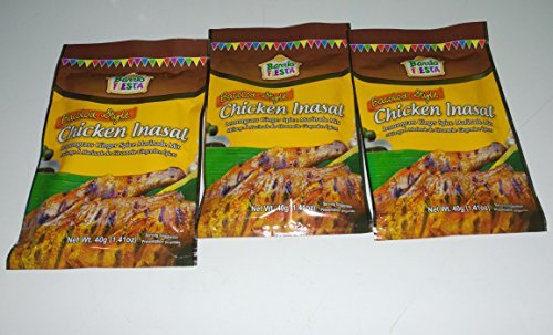 Barrio Fiesta Bacolod Style Chicken Inasal Mix Packung mit drei Beuteln, 40 g pro Packung Barrio Fiesta von Barrio Fiesta