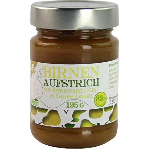 Birne Fruchtaufstrich aus Streuobstanbau Vegan hausgemacht BARRIQUE-Feine Manufaktur Deutschland 195g-Glas von Barrique