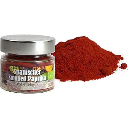 Paprika,rot,edelsüß,geräuchert Spanischer Smoked Paprika Vegan BARRIQUE-Feine Manufaktur Spanien 40g-Glas von Barrique