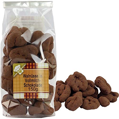 Schoko Walnüsse Kakao gepudert mit Vollilchschokolade Vegetarisch BARRIQUE-Feine Manufaktur Niederlande 150g-Pack von Barrique