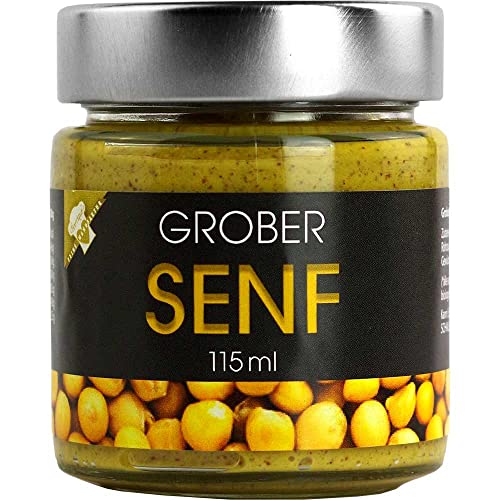 Senf Grober Senf süßer Senf Vegan hausgemacht BARRIQUE-Feine Manufaktur Deutschland 115mlGlas von Barrique