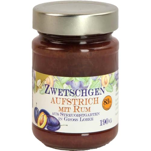 Zwetschge mit Rum aus Streuobstanbau Vegan hausgemacht BARRIQUE-Feine Manufaktur Deutschland 230g-Glas von Barrique