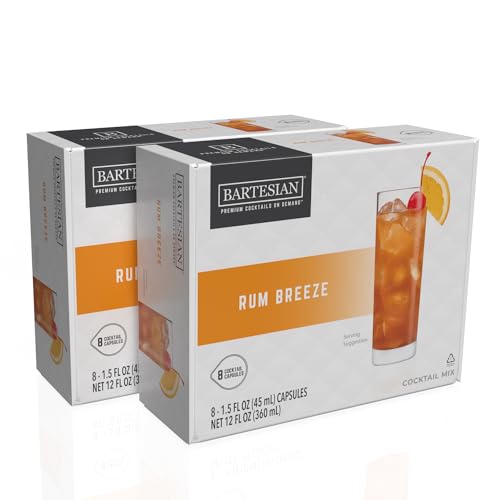 Bartesian 16er Pack Rum Breeze Mixer Kapseln für Cocktailmaschine - Hausbar Mixology Cocktails Mix Pod Kapselset zur Verwendung mit der Bartesian Cocktail-Getränkemaschine von Bartesian