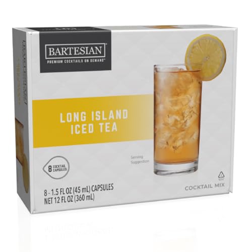 Bartesian Long Island Iced Tea Cocktail Mix - Cocktail Mixer Zutaten für Cocktail - Getränke Pods für Bartesian Cocktail Maschine - Alkoholfreie Mixer zum Mischen mit Spirituosen - Set mit 8 Kapseln von Bartesian