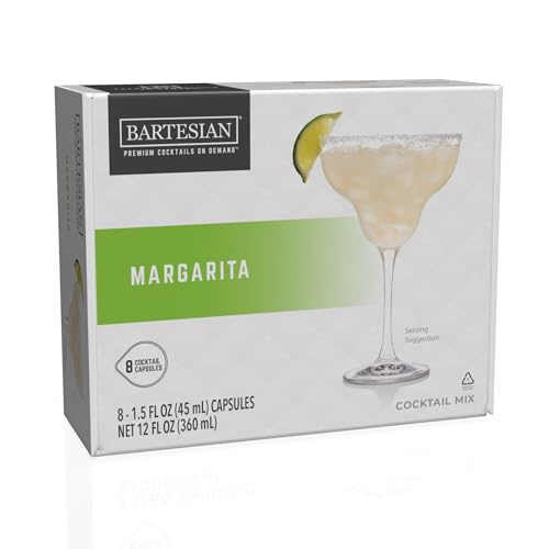 Bartesian Margarita Cocktail Mix - Cocktail Mixer Zutaten für Tequila Cocktail - Getränke Pods für Bartesian Cocktail Maschine - Alkoholfreie Mixer zum Mischen mit Spirituosen - Set mit 8 Kapseln von Bartesian