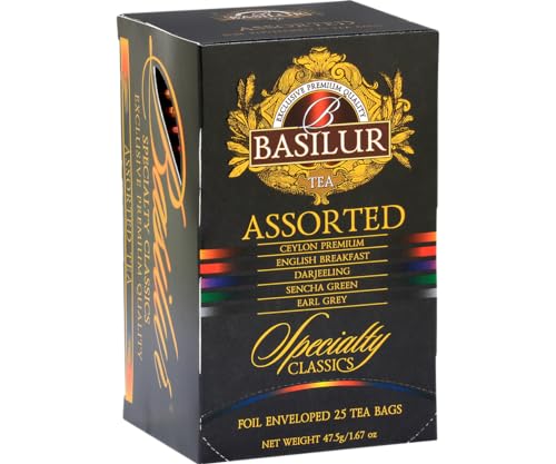 BASILUR Assorted Specialty Schwarzer & Grüner Tee 4x4x2g a 1x4x1,5g von Basilur