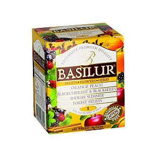 BASILUR Fruit Infusions Assorted Vol. I. Schwarzer & Grüner Tee 10x1,8g von Basilur