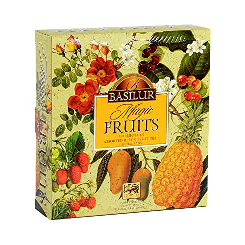 BASILUR Magic Fruits Assorted Gift Box Schwarzer Tee 40x2g von Basilur