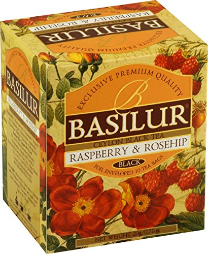 BASILUR Magic Fruits Raspberry & Rosehip Schwarzer Tee 10x2g von Basilur