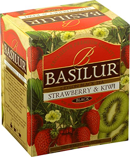 BASILUR Magic Fruits Strawberry & Kiwi schwarzer Tee 10x2g von Basilur