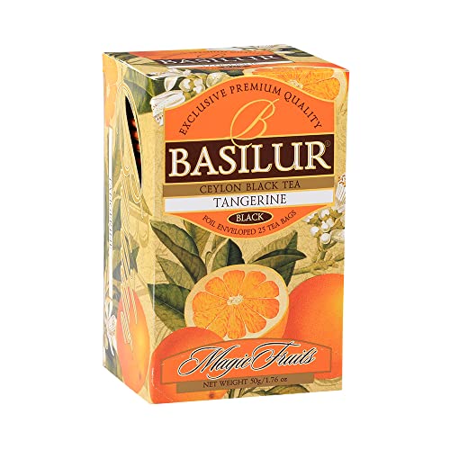 BASILUR Magic Fruits Tangerine schwarzer Tee 20x2g von Basilur