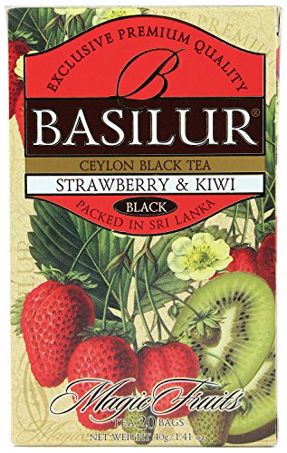 Basilur Black Tea Erbeere & Kiwi 2 x 20 Aufgußbeutel (Doppelpack) von Basilur