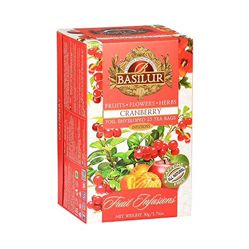 Basilur -CRANBERRY umhüllte Tütchen 25 x 2 g Hibiskus von Basilur