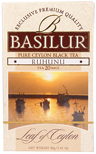 Basilur Teeblatt von Ceylon Tee aus der Ruhunu Region Folienumhüllte Teebeutel (2 Stück, insgesamt 40 Stück) von Basilur