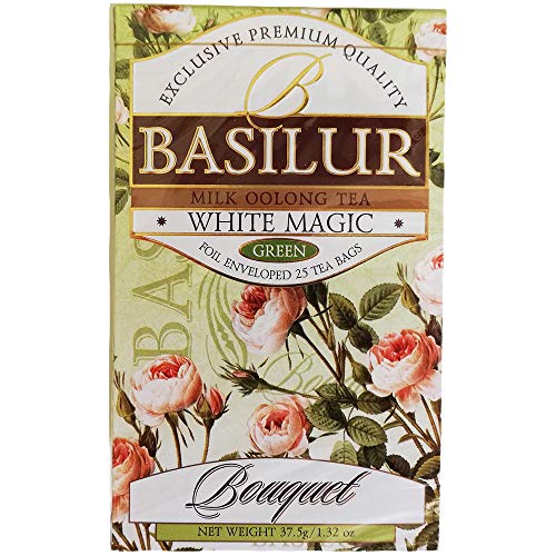 Basilur Teemischung White Magic 2er Pack (2 x 25 Teebeutel) Ceylon Grüntee Oolong Tee tea von Basilur