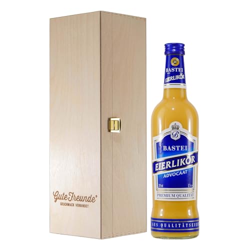 Bastei Advocaat Eierlikör mit Geschenk-Holzkiste von Bastei