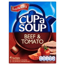 Batch Cup A Soup Rind & Tomate, 88 g, 4 Beutel von Batchelors