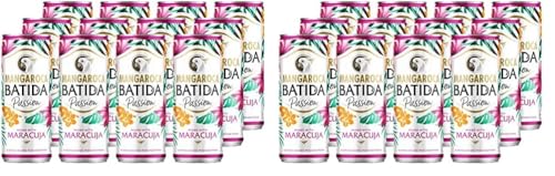 Batida Mangaroca Passion (12 x 0,25 l) 10% vol. - Alkoholisches Mischgetränk mit Passionsfruchtgeschmack, sommerlicher Cocktailmix für den sofortigen Genuss (Packung mit 2) von Batida