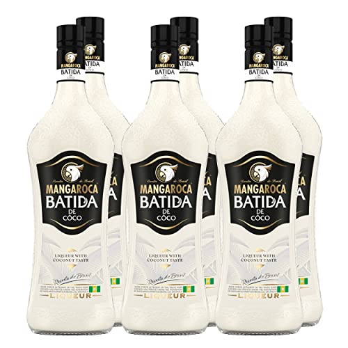 Mangaroca Batida de Côco (6x 0,7l) Set 16% vol - Kokoslikör - Natürlich süß, pur auf Eis, als Longdrink oder als Basis exotischer Cocktails genießen von Batida