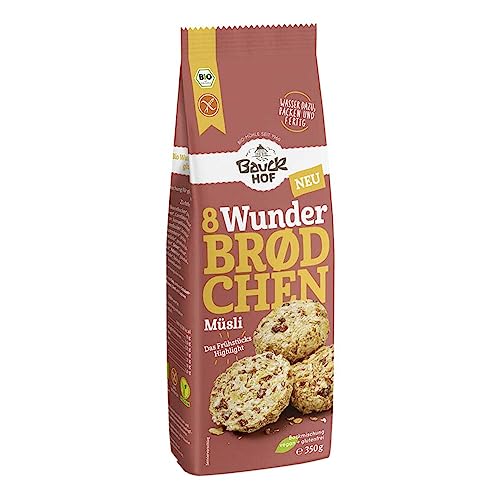 BAUCKHOF Backmischung Wunderbrödchen, Müsli, glutenfrei, 350g (1er Pack) von Bauckhof