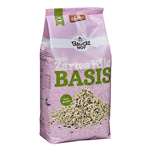 Bauckhof - Basis Müzli Das zarte Kilo Demeter - 1 kg - 4er Pack von Bauckhof