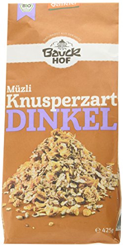 Bauckhof Dinkel Müsli, Knusperzart, 4er Pack (4 x 425 g) von Bauckhof