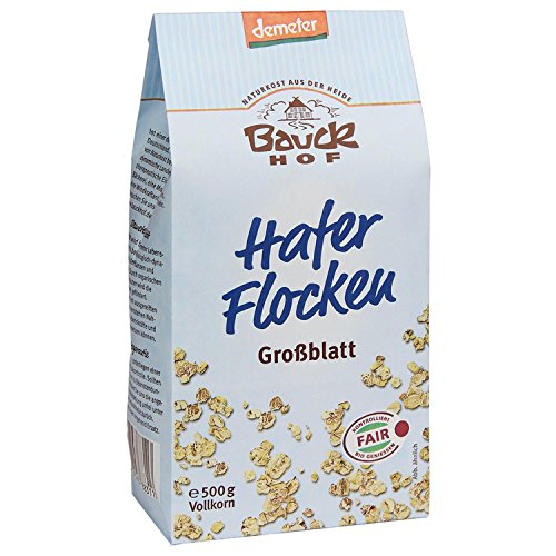 Bauckhof Haferflocken Großblatt Demeter, 1er Pack (1 x 500 g) von Bauckhof