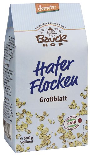 Bauckhof - Haferflocken Großblatt Demeter - 0,5 kg - 8er Pack von Bauckhof