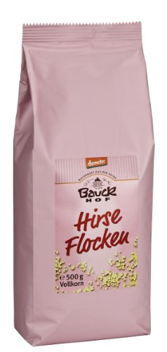 Bauckhof Hirseflocken, 2er Pack (2 x 500 g Tüte) - Bio von Bauckhof