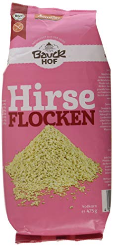 Bauckhof Hirseflocken Vollkorn glutenfrei Demeter, 3er Pack (3 x 475 g) von Bauckhof