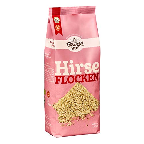 Bauckhof Hirseflocken glutenfrei, 4er Pack (4 x 500 g) von Bauckhof