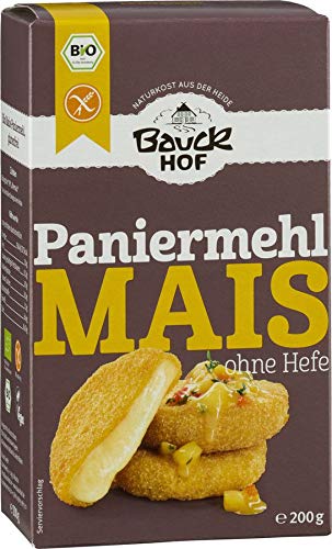 Bauckhof Mais-Paniermehl ohne Hefe, 2er Pack (2 x 200 g Tüte) - Bio von Bauckhof