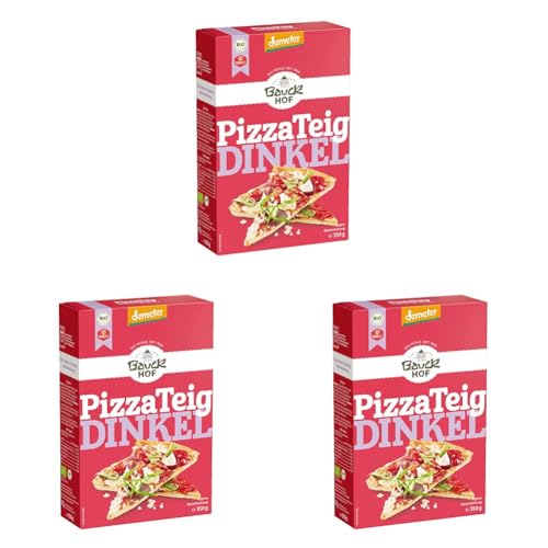 Bauckhof Teigbackmischung, Dinkel Pizzateig 350 g (Packung mit 3) von Bauckhof