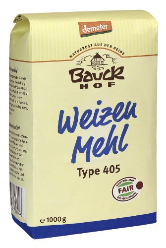 Bauckhof Weizenmehl Hell Type 405, 6er Pack (6 x 1 kg Tüte) - Bio von Bauckhof