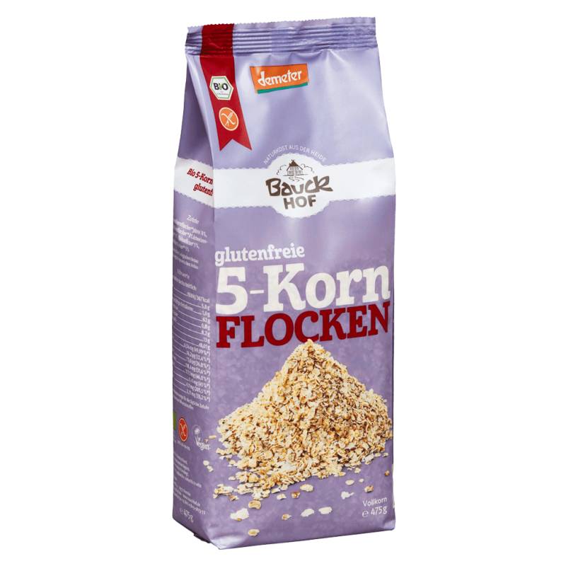 Bio 5-Korn Flocken glutenfrei, 475g von Bauckhof