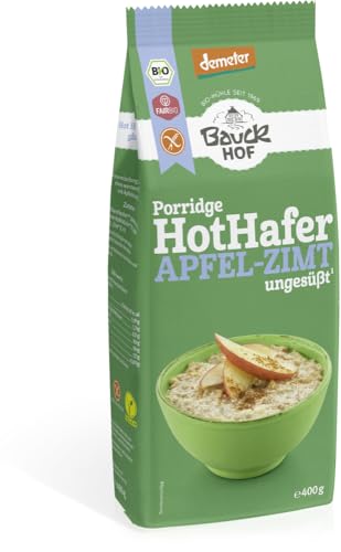 Hot Hafer Apfel-Zimt glutenfrei Demeter 12 x 400 gr von Bauckhof