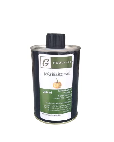 Kürbiskernöl, 100 % reines steirisches Kürbiskernöl, Frisches vom Bauernhof, direkt vom Hofladen, hohe Qualität, Südsteiermark (250ml) von Bauernhof