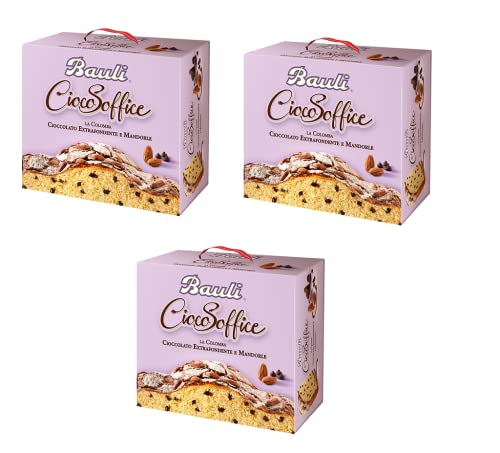 3x Bauli Colomba CiocoSoffice Ostern kuchen mit dunkler Schokolade und Mandeln 750g Backprodukt Oster-taube der italienischen Tradition von Bauli S.A.P