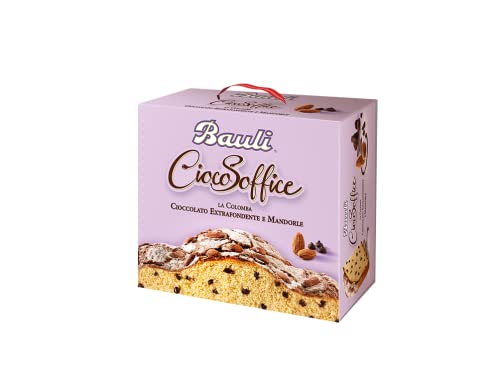 Bauli Colomba CiocoSoffice Ostern kuchen mit dunkler Schokolade und Mandeln 750g Backprodukt Oster-taube der italienischen Tradition von Bauli S.A.P