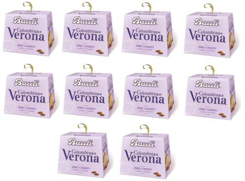 10x Bauli Colombina Verona Typisches Dessert der Ostertradition Osterkuchen mit Mandeln und Puderzucker,Ohne Kandierte Früchte 100g von Bauli